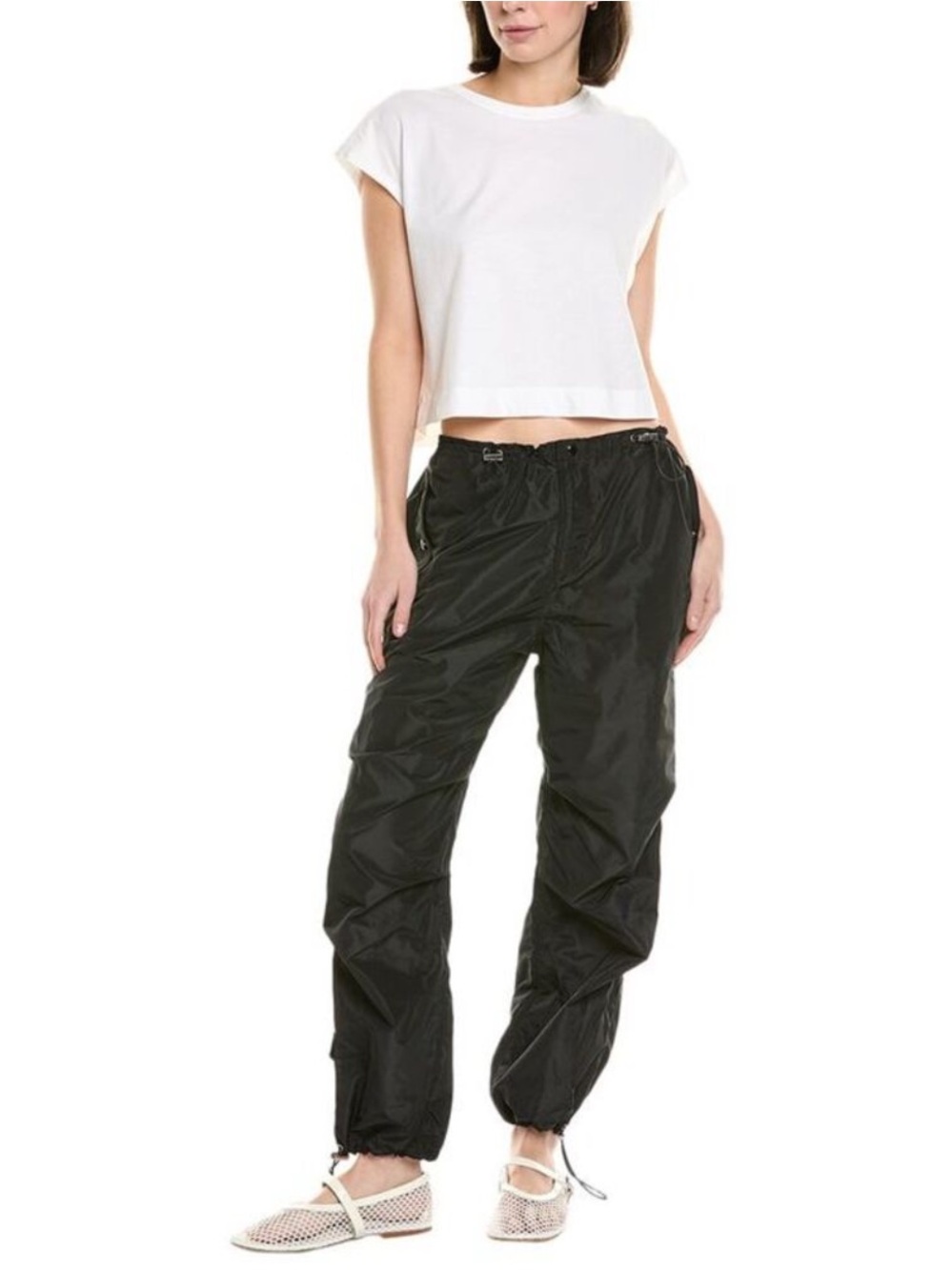 Staud Black Bryson Parachute Pants size 4